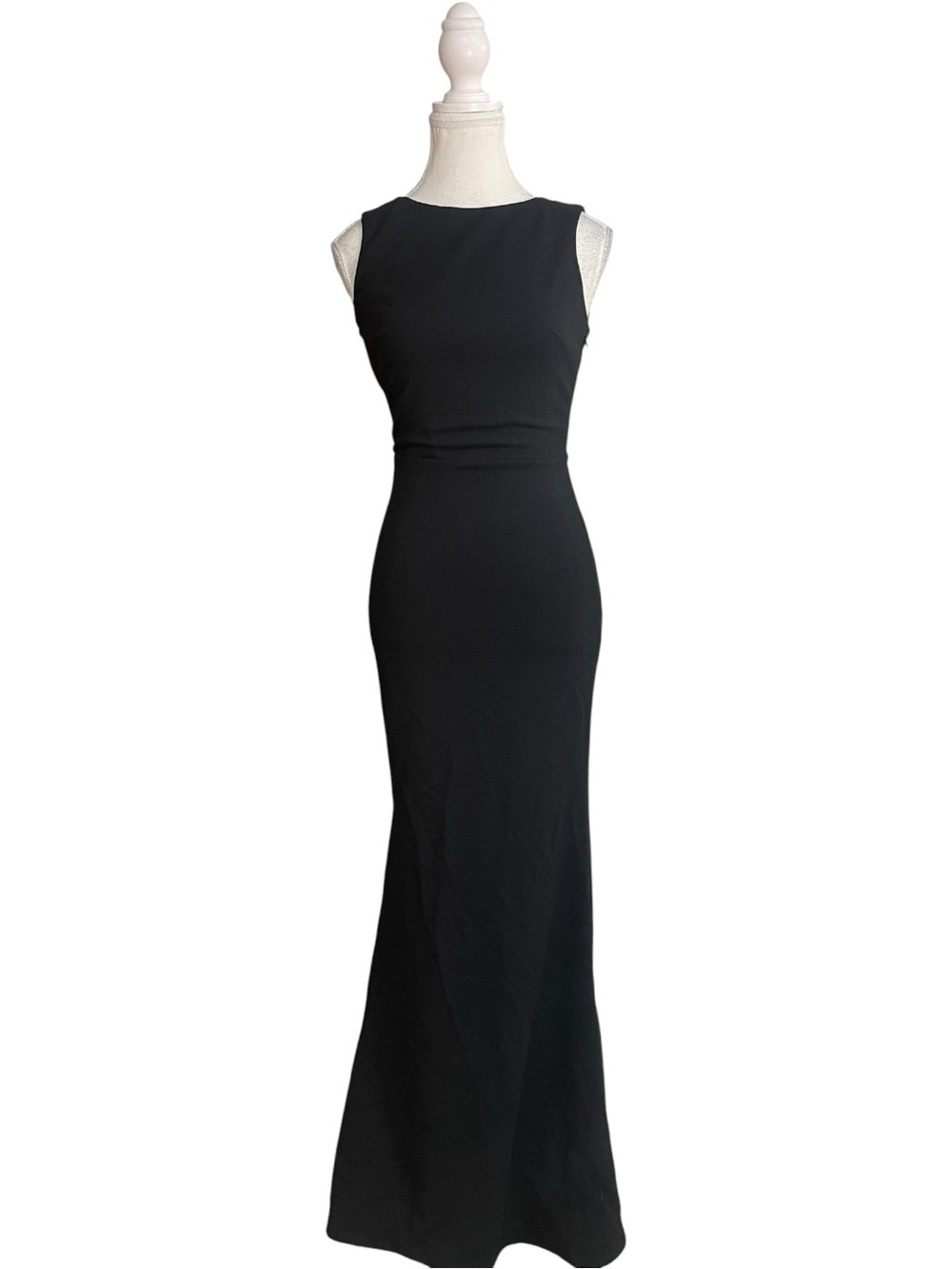 Lulus Exquisite Refinement Backless Bow Maxi Ruffled Dress Black